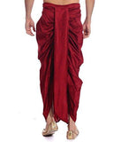 Royal Men's Luxury Maroon Dhoti