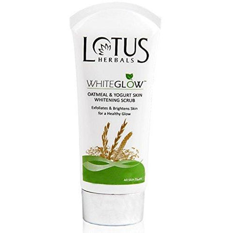 Lotus Herbals WhiteGlow Oatmeal and Yogurt Skin Whitening Scrub, 100g