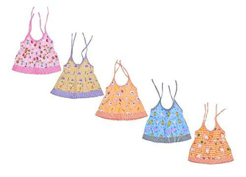 Sathiyas baby Girls Dresses - Pack of 5 (0-3Months) - NEIGHBOUR JOY