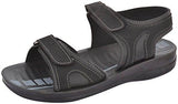 Paragon Men's Black PU Sandals (7) - NEIGHBOUR JOY