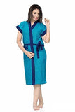 FeelBlue Women Double-Shaded Bathrobes (Firozi-Blue) - NEIGHBOUR JOY