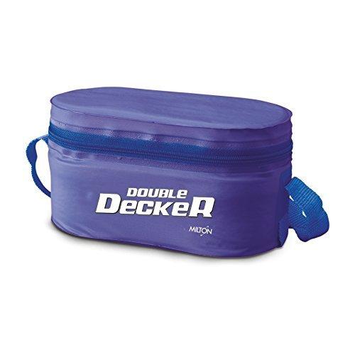 Milton Double Decker Insulated Lunch Box (Colors May Vary),(EC-SOF-FST-0013_BLUE)