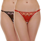 Aruba Bridal Rangila G-String-S3135C-Red & Black (Red & Black) - NEIGHBOUR JOY