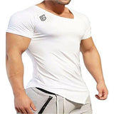 EG White/Black Designer Gym Fit T-Shirt For Men's - NEIGHBOUR JOY