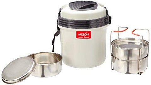 Milton Electron Containers Lunch Box, Set of 3 (Grey) (EC-ELG-ELT-0001_Grey)