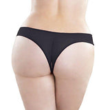 Bomshel Women Crotchless Lingerie Pearl Bead Underwear G-string Thong (Black) - NEIGHBOUR JOY