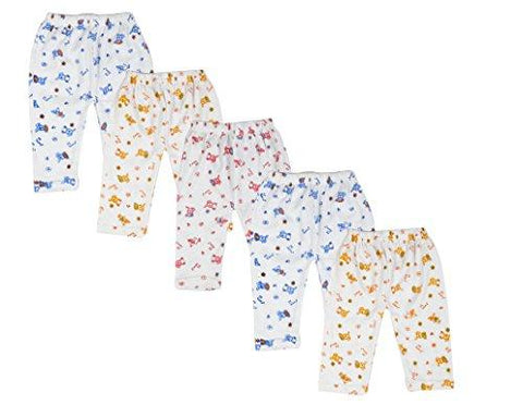 kuchipoo Unisex Regular Fit Cotton Pyjama Bottom (KUC-PAJ-103-3 months-6 months_White) - NEIGHBOUR JOY