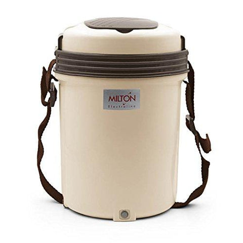 Milton Electron Plastic 4 Tiffin, 300 ml, Cream