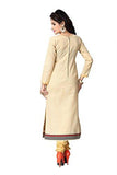 Vaamsi Women's Cotton Unstitched Dress Material (Cocp7 _Beige _Free Size)