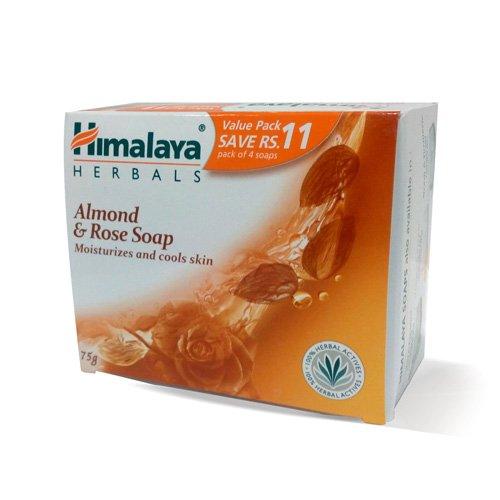 Himalaya Herbals Almond and Rose Soap, 75gm (Pack of 4) with Value Pack Save Rs.11