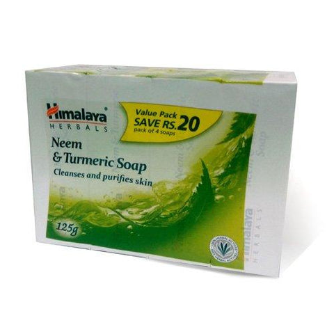 Himalaya Herbals Neem and Turmeric Soap, 125gm (Pack of 4) with Value Pack Save Rs.20