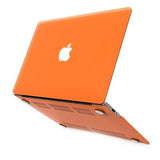 MOCA' Hard Shell Skin Cover Case For Apple MacBook Air 13" 13.3" inch A1369 , A1466 With 3 SAViOUR Accessories (Orange)