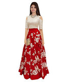 Nine Street Store Women'S Silk Lehenga Choli (Nss Aaros_Red_Free Size) - NEIGHBOUR JOY