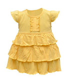 Orange and Orchid Baby Girls Cotton Frock (Yellow, 2-3 Years) - NEIGHBOUR JOY