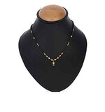 Zeneme Gold Plated Jewellery Mangalsutra Pendant Necklace with Chain For Girls And Women