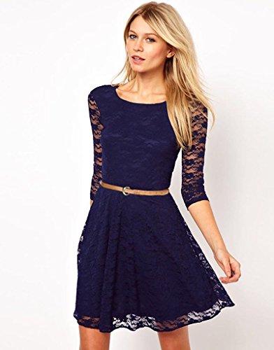 Shivalika Tex Women's Heer Blue Skater Dress - NEIGHBOUR JOY