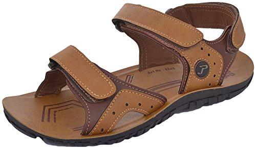 Paragon Men's Tan PU Sandals (10) - NEIGHBOUR JOY