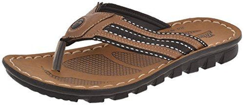 Paragon Men's Tan PU Slippers (8) - NEIGHBOUR JOY