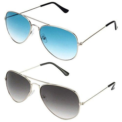 Sheomy Aviator Unisex Sunglasses (Sun_0000080_1|55|Blue) - NEIGHBOUR JOY