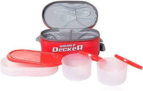 Milton Double Decker Lunch Box (EC-SOF-FST-0013_ASSR) (Color may vary)