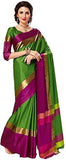 Indian Beauty with Blouse Piece Art Silk Saree (Blue N_Green_Free Size) - NEIGHBOUR JOY