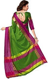 Indian Beauty with Blouse Piece Art Silk Saree (Blue N_Green_Free Size) - NEIGHBOUR JOY