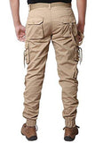 Krystle Men's Cotton Solid Relaxed Fit Zipper Cargo Jogger Pants - NEIGHBOUR JOY