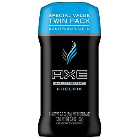 Axe Anti-Perspirant & Deodorant Stick, Phoenix 2.7 oz, Twin Pack