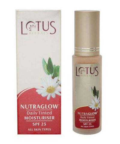 Lotus Herbals Nutraglow Daily Tinted Moisturiser, Fresh Ivory, 50ml