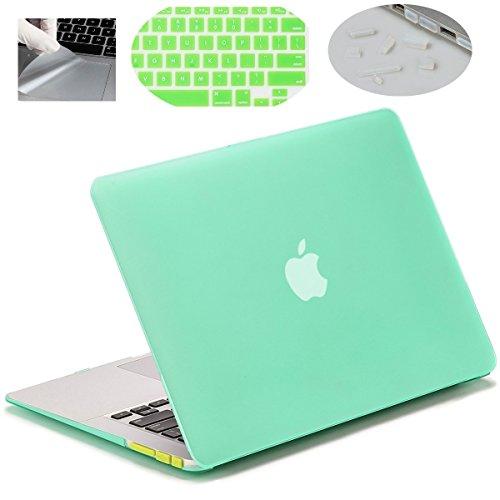 MOCA' Hard Shell Skin Cover Case For Apple MacBook Air 13" 13.3" inch A1369 , A1466 With SAViOUR Accessories (Aqua Green)