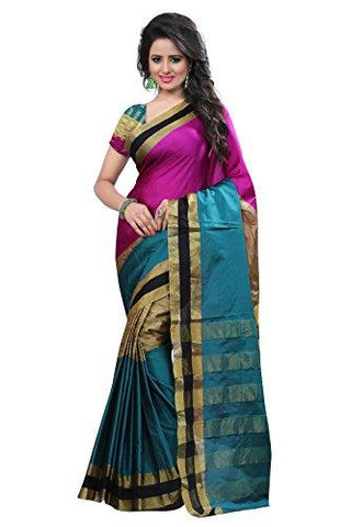 Sarees (Women's Clothing Saree For Women Latest Design Wear New Collection in Latest With Blouse Free Size Saree For Women Party Wear Offer Sarees With Blouse Piece) (RAJ 7001 RAMA RANI) - NEIGHBOUR JOY