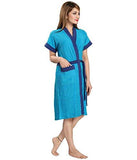 FeelBlue Women Double-Shaded Bathrobes (Firozi-Blue) - NEIGHBOUR JOY