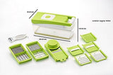 Ganesh Vegetable Dicer,12 Cutting Blades, Green - NEIGHBOUR JOY