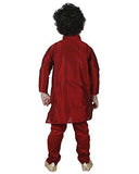 JBN Creation Maroon Cotton Silk Kurta Pyajama - NEIGHBOUR JOY