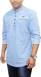 Kuons Avenue Men's Denim Kurta Shirt (KACLFS1169XL_Icewash_X-Large) - NEIGHBOUR JOY