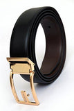 VERSARIO ITALY Mens Reversible Black, Brown Genuine Leather Belt