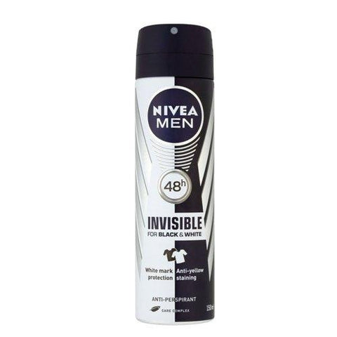 Nivea Men Invisible for Black and White Deodorant, 150ml