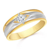 VK Jewels Gold and Rhodium Plated Alloy Ring Combo for Men - COMBO1435G [VKCOMBO1435G]