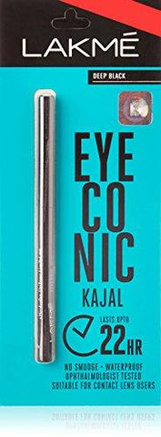 Lakme Eyeconic Kajal, Deep Black, 0.35 g