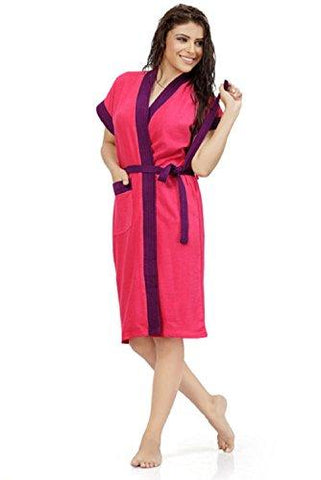 Superior Cotton Double Shaded Bathrobe (Cherry)