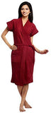 FeelBlue Cotton Bathrobe (Maroon)-Free Size - NEIGHBOUR JOY