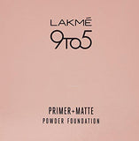 Lakme 9 to 5 Primer with Matte Powder Foundation Compact, Silky Golden, 9g