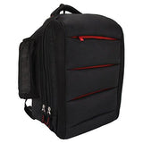 Maxbell 15.6 inch Rectangular Laptop Notebook Bag Backpack Tough Hard Strong for Men Women Unisex (Black and Red) - NEIGHBOUR JOY