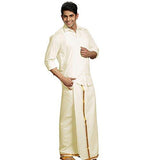 Genxt velcro pocket dhoti C498 3/4 Cream [40-42 size]