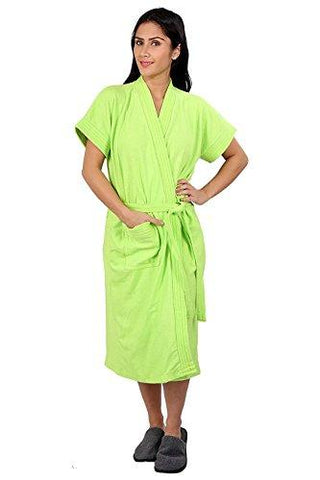 FeelBlue Cotton Women's Bathrobes (Green Free Size) - NEIGHBOUR JOY