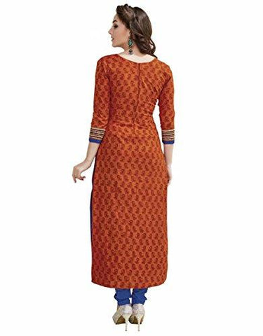 Miraan Unstitched Cotton Dress Material for Women (SG1521PRI,Orange) :  : Fashion