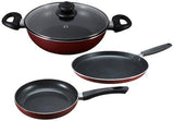 Prestige Omega Deluxe Induction Base Non-Stick Kitchen Set, 3-Pieces