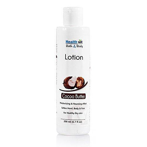 Healthvit Bath and Body Moisturizer Cocoa Butter Lotion, 200ml