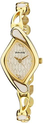 Sonata Sona Sitara Analog White Dial Women's Watch - NF8073YM01 - NEIGHBOUR JOY