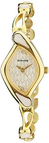 Sonata Sona Sitara Analog White Dial Women's Watch - NF8073YM01 - NEIGHBOUR JOY